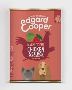 Edgard&Cooper hond senior blik kip&zalm 400gr Edgard&Cooper hond senior blik kip&zalm 400gr