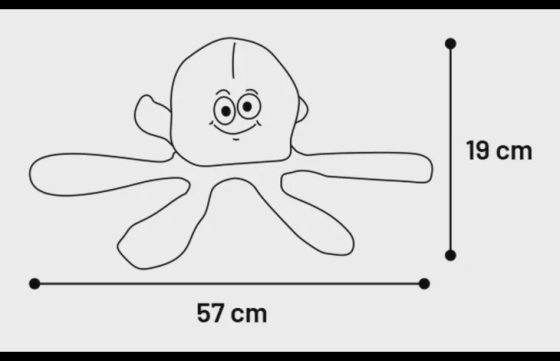 Speelgoed Franne Octopus Emoji Paars