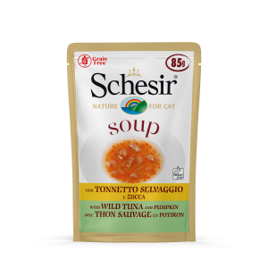 Schesir kat pouch soup tonijn&pompoen 85gr Schesir kat pouch soup tonijn&pompoen 85gr