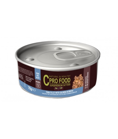 Cprofood Cat Tuna Fillet & Salmon Broth 70g