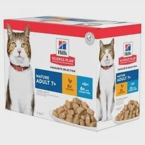 Hill's Science Plan cat mat ad7+ fav sl mp 12x85gr Hill's Science Plan cat mat ad7+ fav sl mp 12x85gr