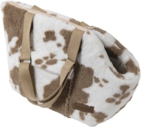 AB Cow Plush Draagtas Wit/Mokka XS