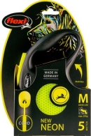 flexi rollijn NEW NEON cord M geel, 5 meter.
