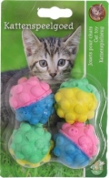 Boon kat speelgoed sponsbal+noppen assortie 4cm