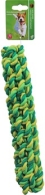 Touwstick katoen groen/geel, 32 cm