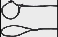 Anti-trek looplijn Aiden Zwart 1,3m 6mm