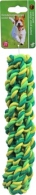 Touwstick katoen groen/geel, 25 cm